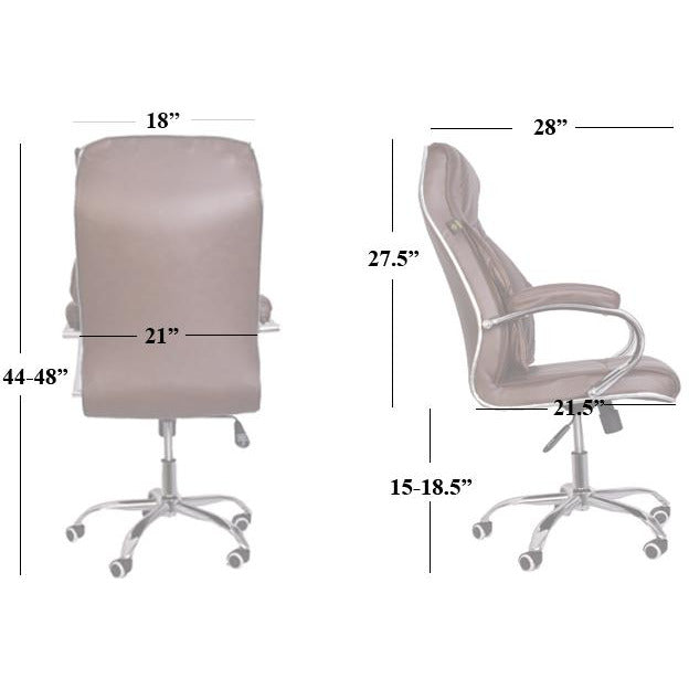 High-Back Light Brown Executive Office Chair with Armrest-Starry Night