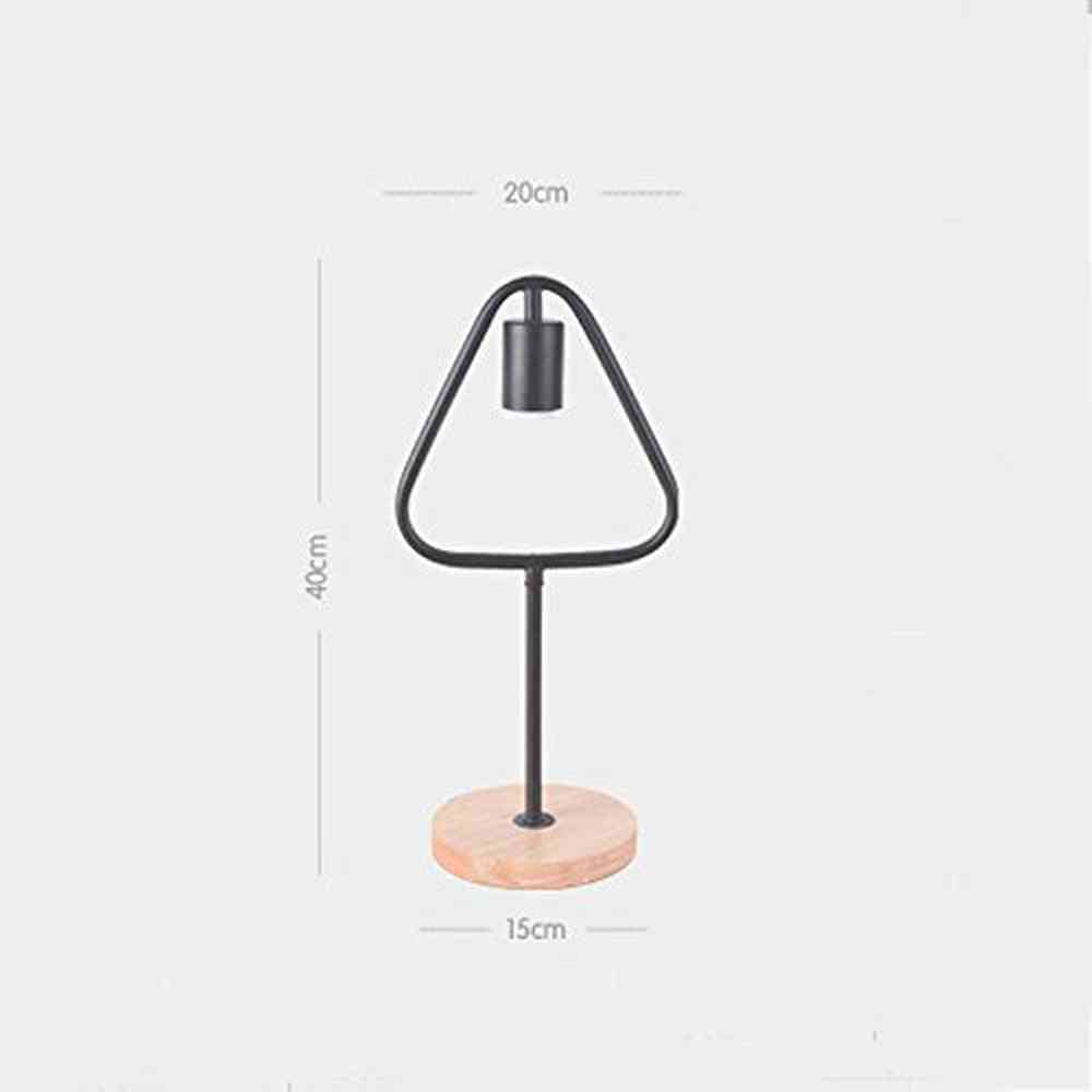 Triangle Iron Table Lamp with LED Bulb-Starry Night