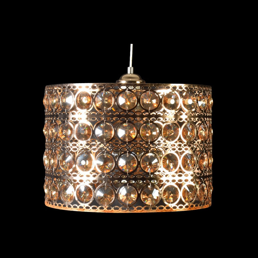 Gold With Crystals LED Pendant Light - 7 watts-Starry Night